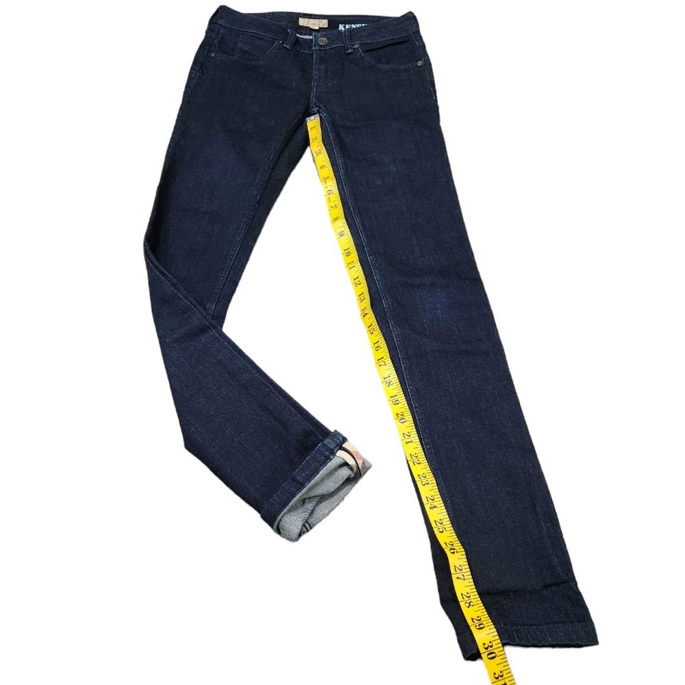 Burberry Brit Women’s Skinny Slim Kensington Mid-Rise Dark Wash Denim Size 24 - Picture 11 of 13